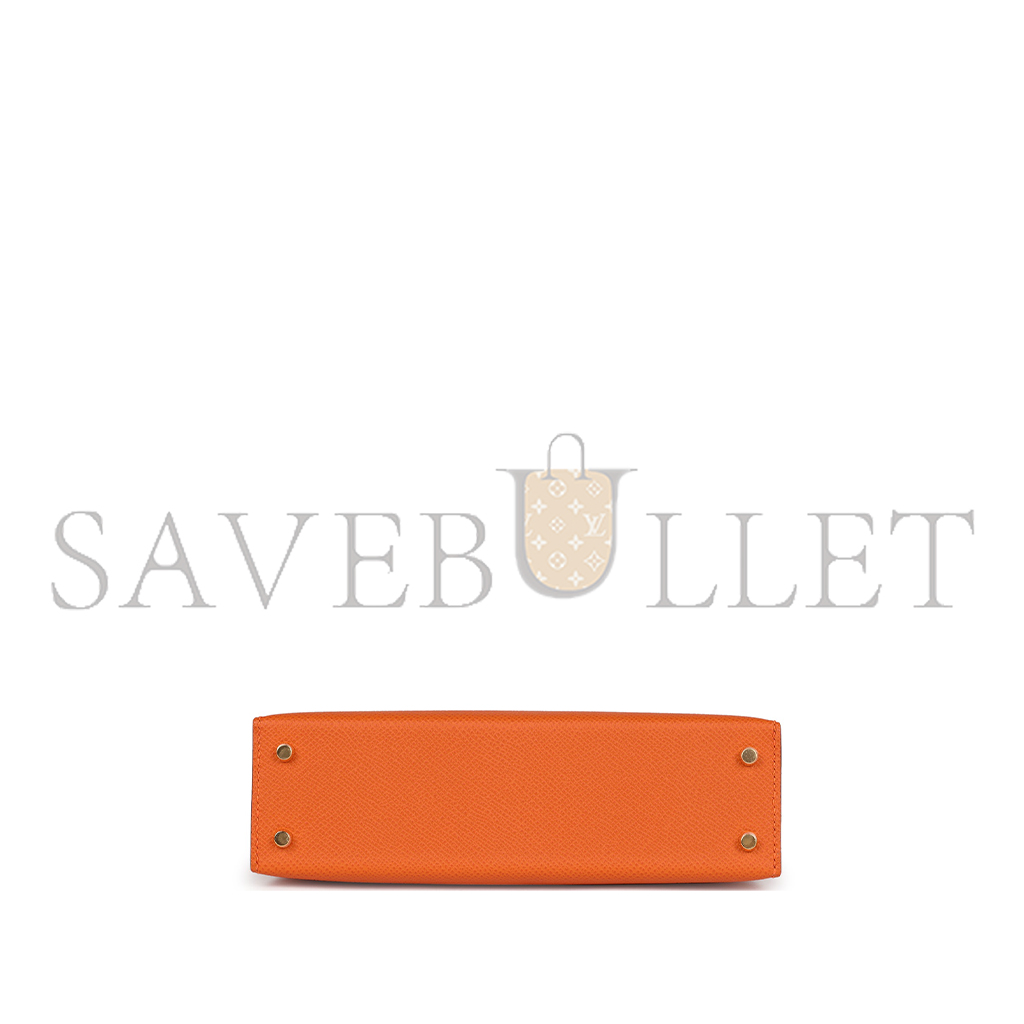 HERMES MASTER MINI KELLY SELLIER 20 ORANGE (22*14*7cm) 